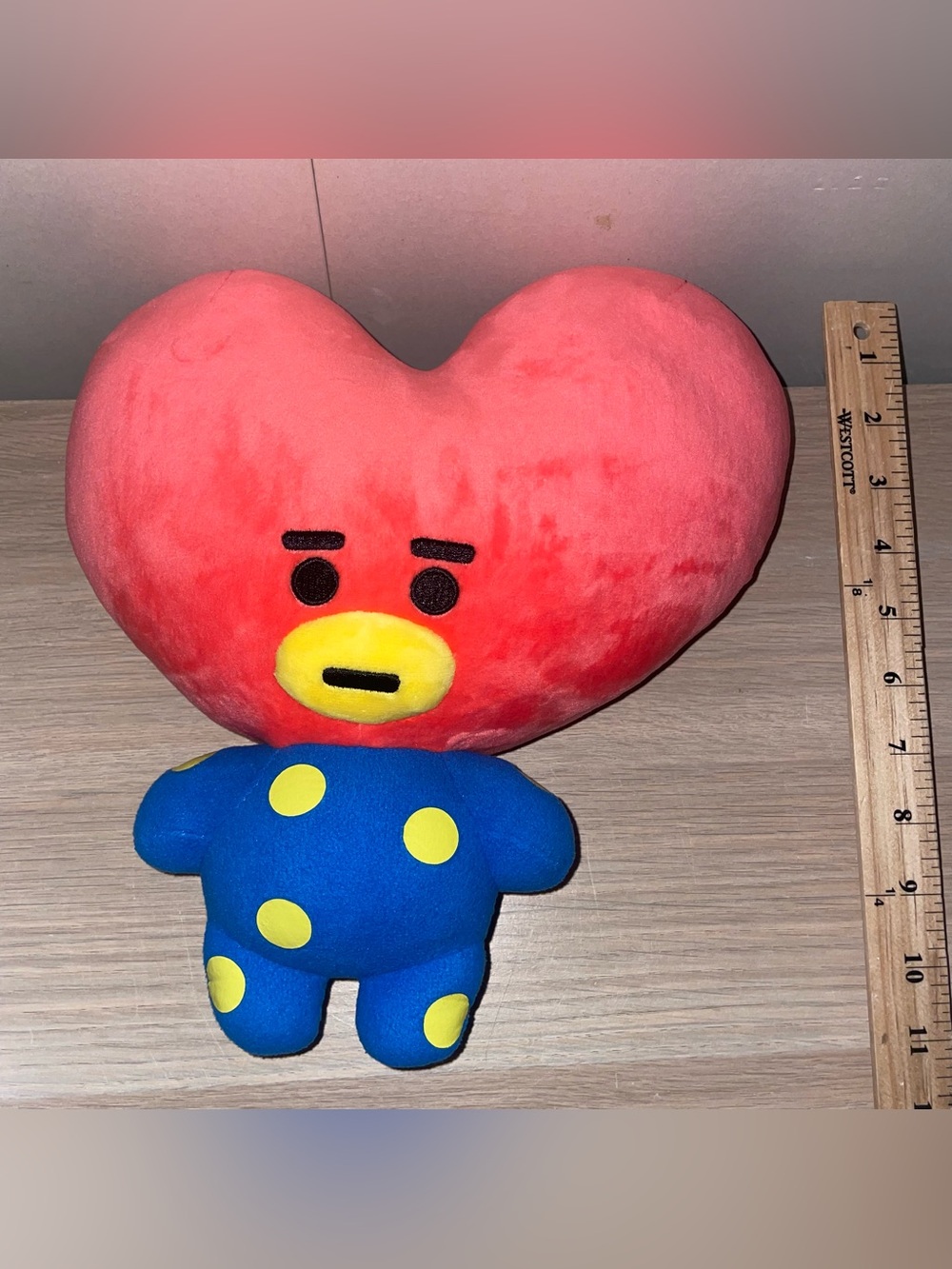 TATA Original bt21 Tata plush doll out of box Heart Plush